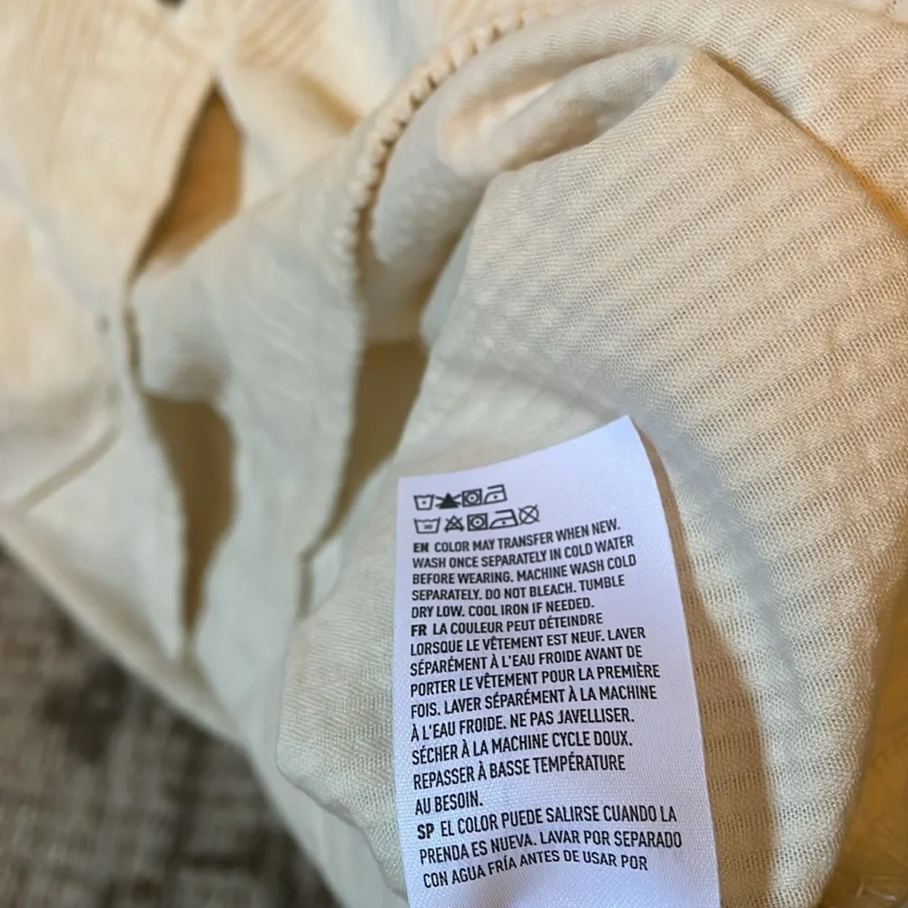 American Eagle Outfitters Oversized Cream Corduroy Shacket in Large NWT - Picture 10 of 15